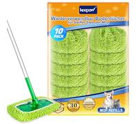KEEPOW 10 unidades para mopaSwiffer, lavable para toallitas húmedas, reutilizables para Swiffer Wet, ideal para toallitas de suelo en seco/húmedo, limpieza de suelos de madera