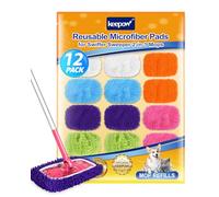 KEEPOW 12 paños para mopa Swiffer - Chenilla | 5 unidades de potencia de limpieza Swiffer Wet, multicolor para limpieza selectiva, para familia, oficina y hotel