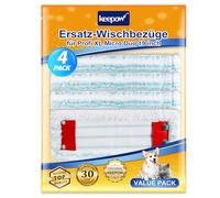 KEEPOW Juego de 4 cabezales para fregonas Leifheit Profi XL Micro Duo / Profi XL Cotton Plus, todos los mangos de mopa de suelo, funda de repuesto para Leifheit, eficiente microfibra de repuesto para
