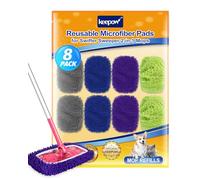 KEEPOW Juego de 8 paños reutilizables para mopa Swiffer húmeda
