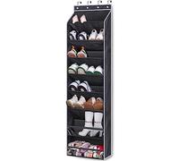 KEETDY Zapatero para Puerta para 20 Pares de Tenis, Organizador de Zapatos Grande para Colgar en la Puerta del Armario, Botas de Almacenamiento, Color Negro