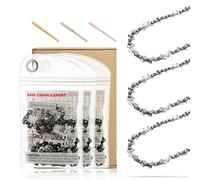 kefflum Paquete de 3 Cadena Motosierra de 40 cm (15.7") 3/8" LP 1,3 mm 56 TG Cadena de Bajo Retroceso de Sierra Compatible con Makita, Einhell, Bosch, Black & Decker, Dolmar, Oregon y más