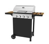 Kekai Barbacoa de Gas Portátil Kekai Fort Peck 118,5x57,5x104,5 Cm 12 Kw 4 Quemadores Mesas Laterales Black 119x58x105cm