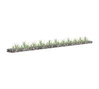 Keketa Arriate de Gaviones de Acero Galvanizado Cesta de Gaviones Vallas para Jardin Metalicas Gaviones para Piedras Gaviones Jardinera 450 x 30 x 10 cm