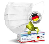 kela, 100x Mascarillas Quirúrgicas, Blanco, Fabricado en Alemania, Mascarilla Medicas Homologadas para Adultos, Material Oeko-tex, DIN EN 14683 Tipo IIR - BFE >99,8%, 3 Capas y Sin Grafeno,