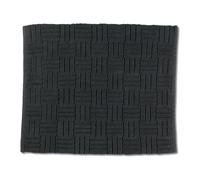 kela Alfombra de baño antideslizante 55 x 65 cm LEANA, alfombra de baño gris, lavable, 100 % algodón, alfombra de baño con aspecto trenzado, gris granito