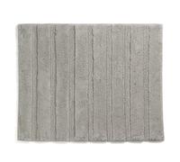 kela Alfombra de baño antideslizante 55 x 65 x 1,6 cm MEGAN, alfombra de baño gris, lavable, algodón reciclado, alfombra de baño con diseño en relieve, gris plateado