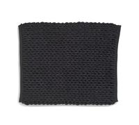 kela Alfombra de baño antideslizante 55 x 65 x 2 cm MARIE, alfombra de baño negra, lavable, poliéster y algodón reciclados, alfombra de baño con estructura de punto