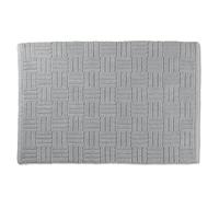 kela Alfombra de baño antideslizante 60 x 100 cm LEANA, alfombra de baño gris, lavable, 100 % algodón, alfombra de baño con diseño trenzado, gris roca