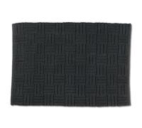 kela Alfombra de baño antideslizante 60 x 100 cm LEANA, alfombra de baño gris, lavable, 100 % algodón, alfombra de baño con diseño trenzado, gris granito