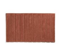 kela Alfombra de baño antideslizante 60 x 100 x 1,6 cm MEGAN, alfombra de baño marrón, lavable, algodón reciclado, alfombra de baño con diseño alto/bajo, terra