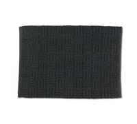 KELA Alfombra de Baño Leana Antideslizante 50 x 80 cm Gris Granito, 100% Algodón, Lavable, Diseño Trenzado