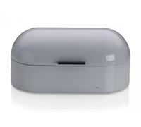 kela Caja para pan de metal con orificios de ventilación 44 x 21,5 x 21 cm, caja para pan grande de metal con tapa abatible, FRISCO, caja para guardar pan, gris claro brillante