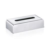 Kela Caja para pañuelos FABER 27x12,5x7 cm acero inoxidable 18/10 soporte de pared pulido brillante