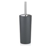kela Cepillo para inodoro gris mate con recipiente de 36,5 cm, cepillo para inodoro MARTA con cabezal intercambiable, juego de cepillos para inodoro