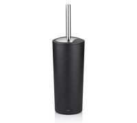 kela Cepillo para inodoro negro mate con recipiente de 36,5 cm, cepillo para inodoro MARTA con cabezal intercambiable, juego de cepillos para inodoro