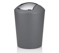 Kela Papelera Marta 5 l con tapa basculante, plástico, Gris mate
