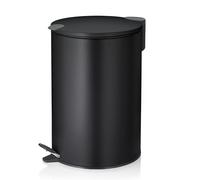 Kela Papelera Mats 12 l negro mate con pedal y cierre silencioso 10642