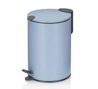 Kela Cubo de basura MATS 3 L azul mate, pedal, tapa cierre silencioso, cubo interior