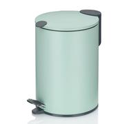 Kela Papelera Mats 3 L verde mate 23616 para baño – tapa cierre silencioso, pedal, cubo interior