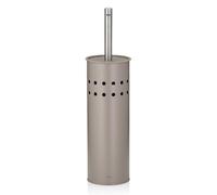 kela Escobilla de inodoro Leo marrón con soporte, elegante accesorio de baño de acero inoxidable y plástico