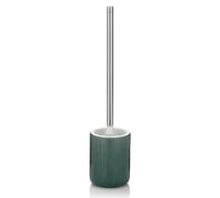 kela Escobilla para inodoro con recipiente 44,5 cm AVA, escobilla para inodoro con cabezal intercambiable, juego de escobillas para inodoro, cerámica, mango de acero inoxidable, verde