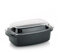 Kela Fuente con tapa KERROS 4,5 L apta para inducción, aluminio fundido, apta para horno