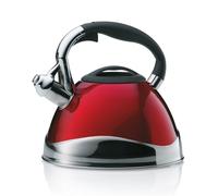 Kela Hervidor VARUS 3 L inducción, flauta acero inox., apertura segura por botón, rojo brillante