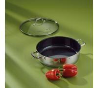 Kela KL-11586, plato de servir con tapa, modelo Lucca, acero inoxidable, 28x85 cm, capacidad 4 litros