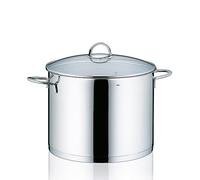 kela Olla para verduras 28 cm CAILIN, olla para patatas, olla para sopa, inducción, 12,75 l, acero inoxidable 18/10, tapa de cristal, olla grande, sin recubrimiento