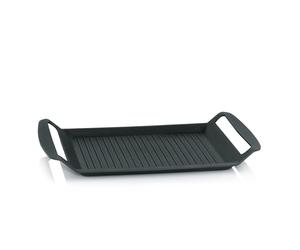 kela Placa para grill Inducción 30 x 24 cm KERROS, esterilla para grill de aluminio fundido con revestimiento cerámico para la cocina, resistente al calor hasta 230 °C, negro