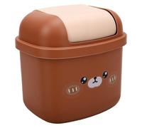 Kelawoly Mini Papelera de Escritorio, Cubo de Basura con Tapa Abatible de | Plástico PP Grueso, Tapa Aislante de Olores, para Escritorios de Estudio, Mesas de Tocador, Estantes de Dormitorio,