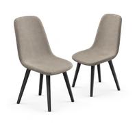 KELUINA Juegos de sillas de Comedor coruyna 2/4/6 Piezas,Modernas Medievales de sillas de Comedor de Concha de Moda,Fundas Laterales características del Restaurante Acolchadas (Arena1,2 PCS)