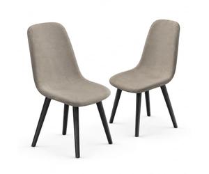 KELUINA Juegos de sillas de Comedor coruyna 2/4/6 Piezas,Modernas Medievales de sillas de Comedor de Concha de Moda,Fundas Laterales características del Restaurante Acolchadas (Arena1,2 PCS)