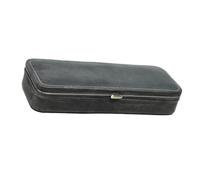 Kelvix Estuche de almacenamiento para pluma estilográfica con 3 ranuras para escritura, caja dura y ranura para tarjetas para oficina, estudio, transporte diario y viajes, gris, 190x70x38mm, moderno
