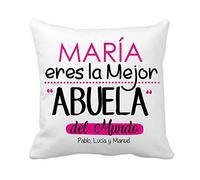 Kembilove Cojín Decorativo Personalizado de Abuela - Almuada para La Mejor Abuela con Bonitos Mensajes para Abuela Ultra Suaves y Cómodos - Cojines para Decoración