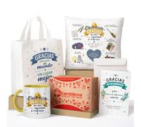 Kembilove Regalo Electricista Original, Detalle Hombre Instalador Oficio | El pack incluye: taza, cojín, bolsa reutilizable y tarjeta con sobre, en caja de regalo. Gracias a su oficio.