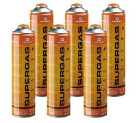 KEMPER - Cartuchos de gas 330 g Pack de 6 botellas Butano propano 600 ml de caramelo gas universal válvula 7/16