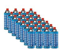 KEMPER - Pack de 28 botellas de gas Butano 220 g UN2037 Standard - Cartuchos para estufa de camping, lámpara de gas y soplete de jardín - Sistema de seguridad integrado