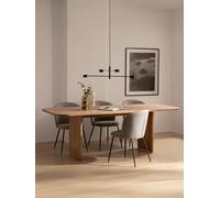 Kenay Mesa de comedor rectangular de madera maciza 220 Vert