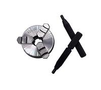 kengbi Chuck de Alta precisión K01-50 Torno Mini Chuck 3 Jaws Chuck de la Mano de la Madera con la Barra de Tornillo de la Rosca de Montaje Agocinear el Torno Herramienta de Chuck 50mm