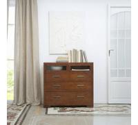 Kenia cómoda de madera maciza de mindi color teca