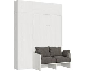 Kentaro Esche: sofá cama con estructura de soporte, elemento de pared superior con luz integrada, elemento superior con luz integrado sobre estructura de soporte (modelo ALESSIA 20), cama abatible