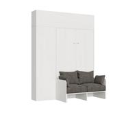 Kentaro Sofà Cama abatible vertical de 140 cm con columna y muebles altos - ALESSIA 20