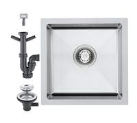 KEOKBON Fregadero de cocina de 40 x 40 x 15 cm, acero inoxidable 304
