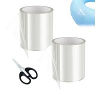 KEORHEZ Parches Piscina Bajo Agua, 2 Rollos De Parches para Piscinas Transparente (10 Cm X 150 Cm) + 1 Tijera, Apto para Reparar Todo Tipo De Superficies De Piscina