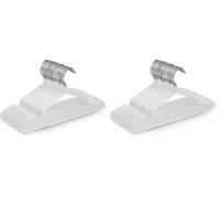 KEPLIN 20 Perchas de Metal con Revestimiento de Goma Tarea Pesada - Percha organizadora de Ropa Que Ahorra Espacio para Las Perchas del Armario (Blanco) (Paquete de 2)