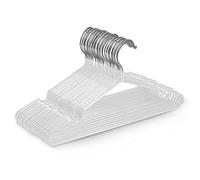 KEPLIN 20 Perchas de Metal con Revestimiento de Goma Tarea Pesada - Percha organizadora de Ropa Que Ahorra Espacio para Las Perchas del Armario (Blanco)
