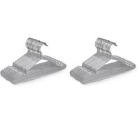KEPLIN 20 Perchas de Metal con Revestimiento de Goma Tarea Pesada - Percha organizadora de Ropa Que Ahorra Espacio para Las Perchas del Armario (Gris) (Paquete de 2)