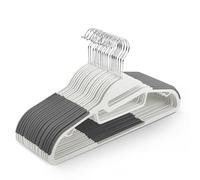 KEPLIN Paquete de 30 Perchas Antideslizantes, diseño Duradero y Delgado para Ahorrar Espacio con Giro de 360°, Organizador de Corbatas, Ganchos de Correa y Apertura en Forma de S (Blanco)